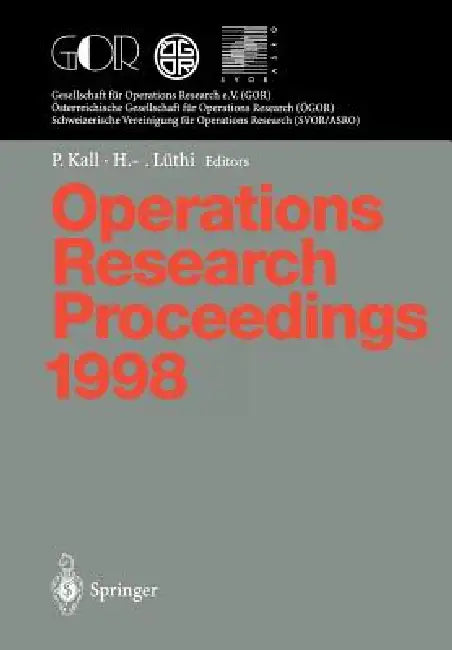 Buy Operations Research Proceedings 1998 (English, Peter Kall | Hans-Jakob Lüthi) Online at Best Price - BookBajar