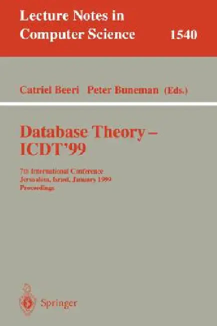 Buy Database Theory - Icdt'99 (English, Catriel Beeri | Peter Buneman) Online at Best Price - BookBajar