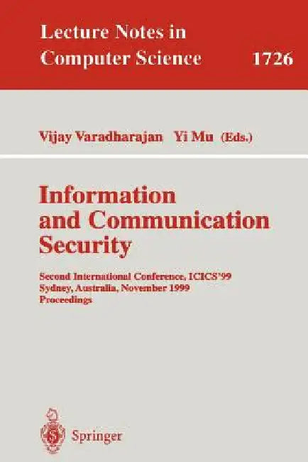 Information and Communication Security (English, Vijay Varadharajan | Yi Mu) - Image 1 - BookBajar