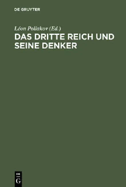 Buy Das Dritte Reich und seine Denker (English, Léon Poliakov) Online at Best Price - BookBajar