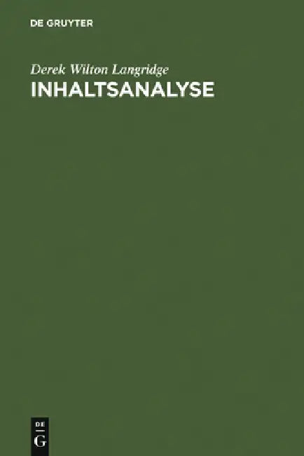 Buy Inhaltsanalyse (English, Derek Wilton Langridge) Online at Best Price - BookBajar