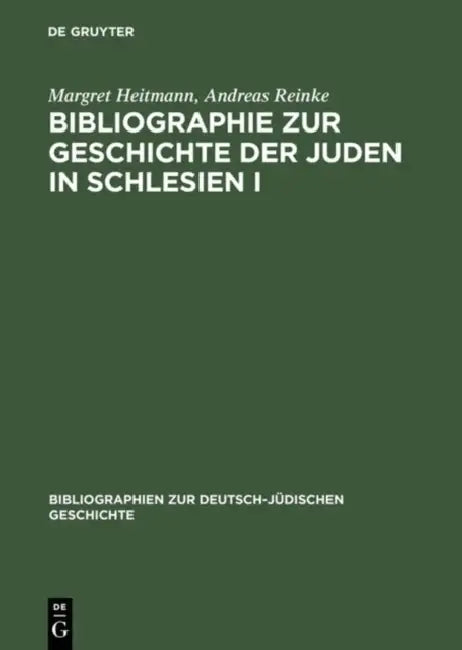 Buy Bibliographie Zur Geschichte Der Juden in Schlesien I (English, Margret Heitmann) Online at Best Price - BookBajar