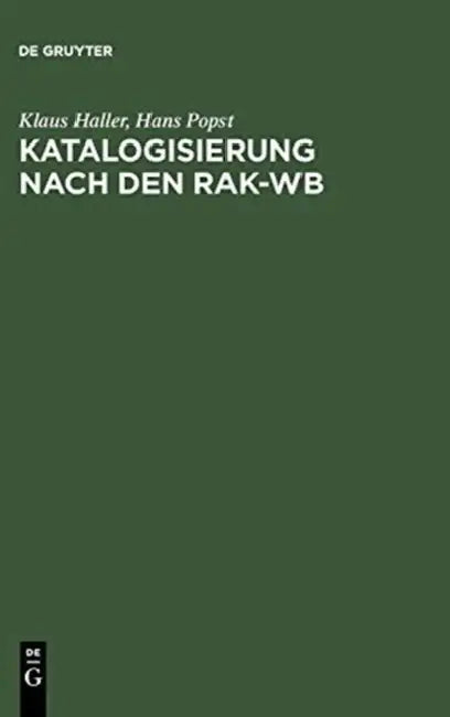 Katalogisierung Nach Den Rak-wb (English, Klaus/ Popst, Hans Haller) - Image 1 - BookBajar