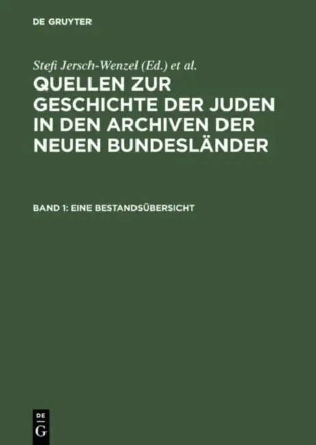 Buy Quellen zur Geschichte der Juden in den Archiven der neuen Bundeslander, Band 1, Eine Bestandsubersi (English, Andreas (ADP)/ Strenge, Barbara (ADP)/ Braun, Bernd (CON)/ Sznaider, Nathan (CON) Reinke) Online at Best Price - BookBajar