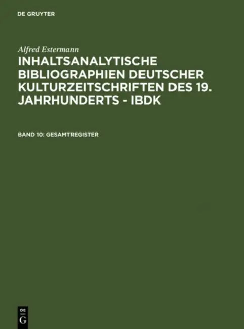 Buy Gesamtregister (English, Alfred Estermann) Online at Best Price - BookBajar