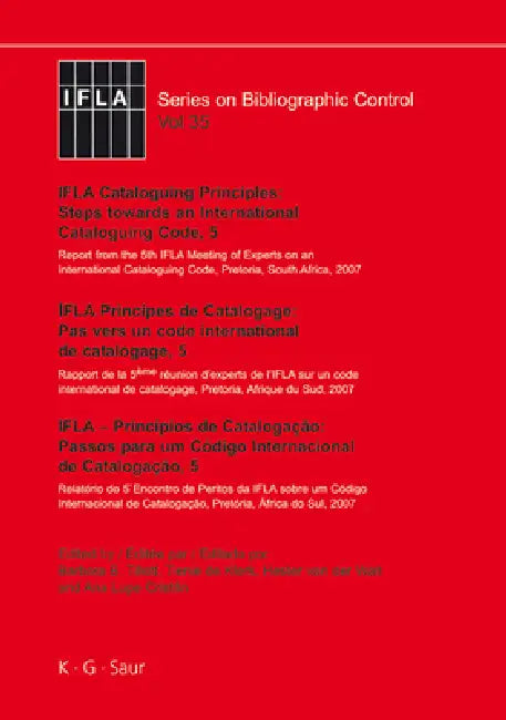 Buy IFLA Cataloguing Principles (English, Barbara B. Tillett | Tienie De Klerk | Hester Van Der Walt) Online at Best Price - BookBajar