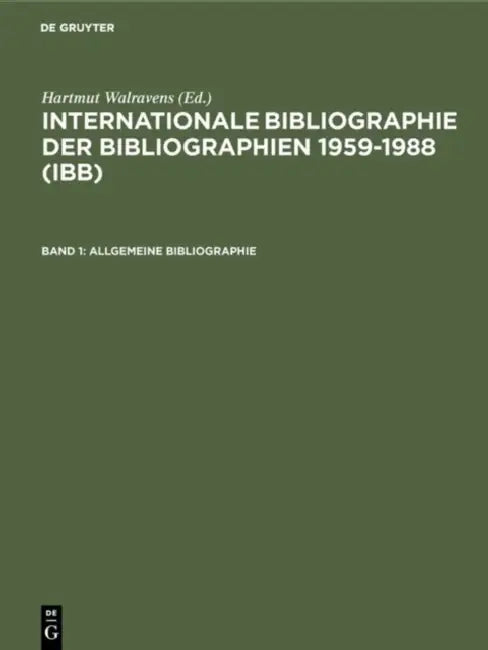 Buy Allgemeine Bibliographie (English, Ursula (EDT)/ Schmiedecke, Käthe (EDT)/ Walravens, Hartmut (EDT) Olejniczak) Online at Best Price - BookBajar