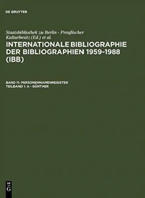 International Bibliography of Bibliographies 1959-88 (English, Käthe (ADP)/ Walravens, Hartmut (EDT) Not Available (NA)/ Schmiedecke) - Image 1 - BookBajar