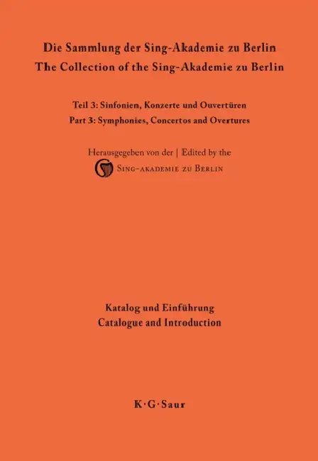 Buy Katalog Und Einführung (English, Sing-Akademie Zu Berlin | Matthias Kornemann | Axel Fischer) Online at Best Price - BookBajar