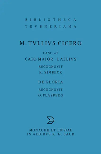 Cato Maior. Laelius. de Gloria (English, Otto Plasberg) - Image 1 - BookBajar
