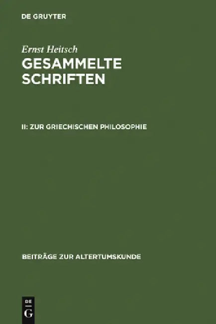 Buy Zur Griechischen Philosophie (English, Ernst Heitsch) Online at Best Price - BookBajar