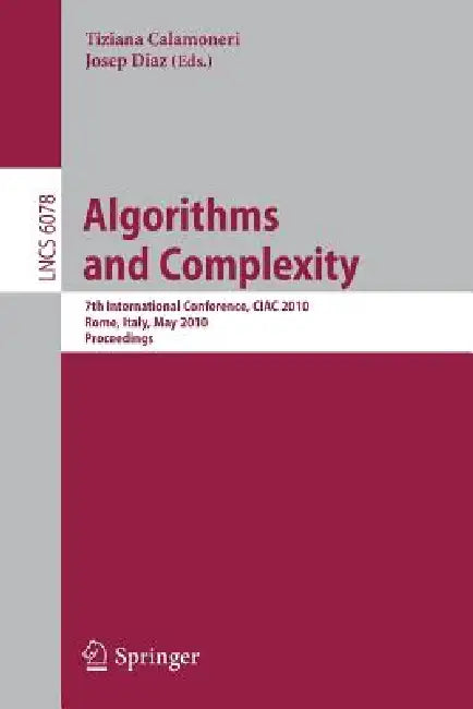 Buy Algorithms and Complexity (English, Josep Diaz | Tiziana Calamoneri) Online at Best Price - BookBajar