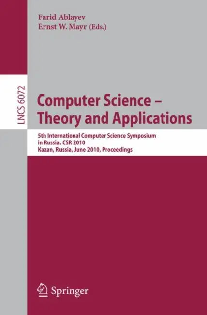 Buy Computer Science - Theory and Applications (English, Farid M. Ablaev | Ernst W. Mayr) Online at Best Price - BookBajar