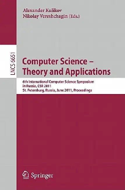 Buy Computer Science - Theory and Applications (English, Alexander Kulikov | Nikolay Vereshchagin) Online at Best Price - BookBajar