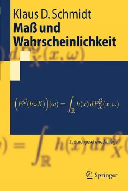 Buy Maß Und Wahrscheinlichkeit (English, Klaus D. Schmidt) Online at Best Price - BookBajar