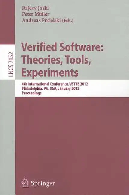 Verified Software (English, Rajeev Joshi | Peter Müller | Andreas Podelski) - Image 1 - BookBajar