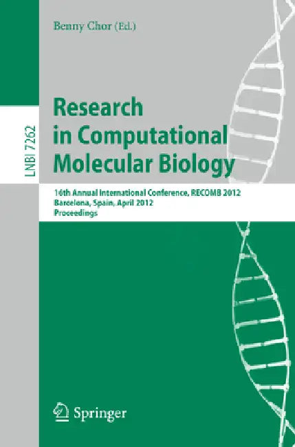 Buy Research in Computational Molecular Biology (English, Benny Chor) Online at Best Price - BookBajar