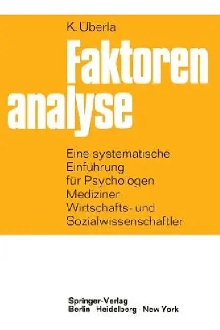 Buy Faktorenanalyse (English, K. Überla) Online at Best Price - BookBajar