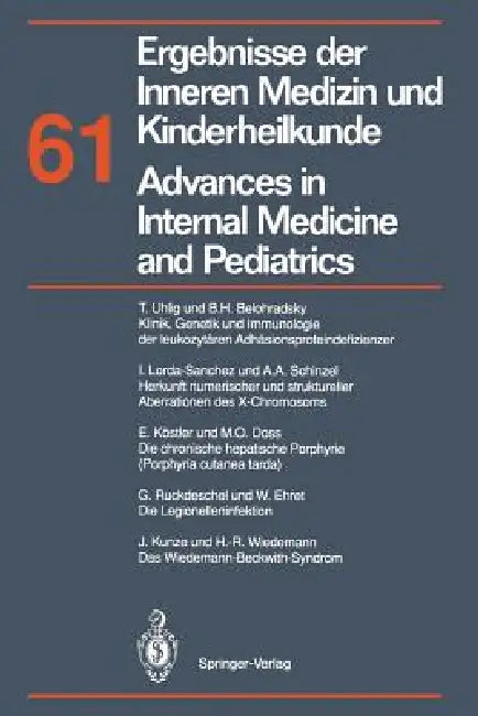Ergebnisse Der Inneren Medizin Und Kinderheilkunde / Advances in Internal Medicine and Pediatrics (English, M. Brandis | A. Fanconi | P. Frick) - Image 1 - BookBajar