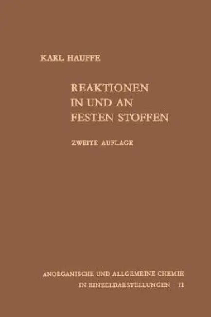 Buy Reaktionen in Und an Festen Stoffen (English, Carl Seyferth | Karl Hauffe) Online at Best Price - BookBajar