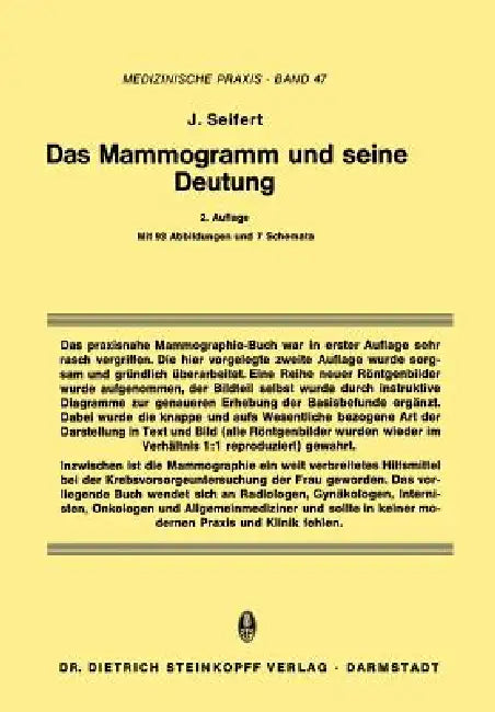 Buy Das Mammogramm Und Seine Deutung (English, Jürgen Seifert | E. Scherer) Online at Best Price - BookBajar