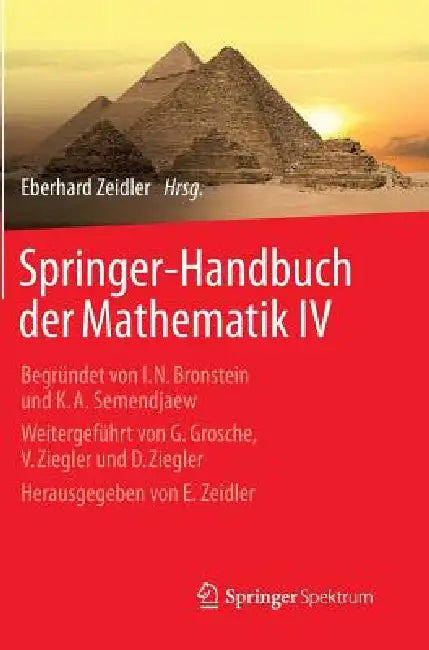 Buy Springer-Handbuch Der Mathematik IV (English, Eberhard Zeidler | Eberhard Zeidler) Online at Best Price - BookBajar