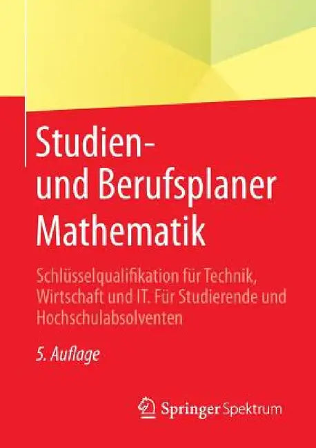 Buy Studien- Und Berufsplaner Mathematik (English, Springer Fachmedien Wiesbaden) Online at Best Price - BookBajar