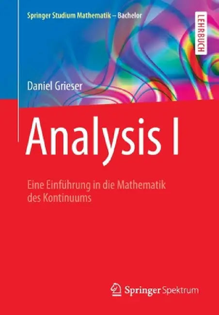 Buy Analysis I (English, Daniel Grieser) Online at Best Price - BookBajar