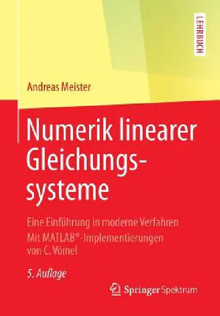 Numerik Linearer Gleichungssysteme (English, Andreas Meister) - Image 1 - BookBajar