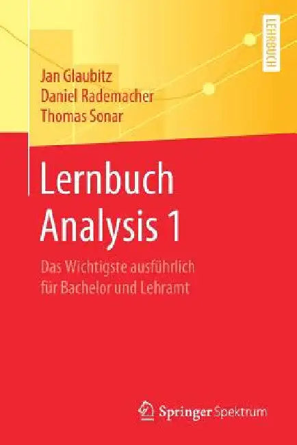 Buy Lernbuch Analysis 1 (English, Jan Glaubitz | Daniel Rademacher | Thomas Sonar) Online at Best Price - BookBajar