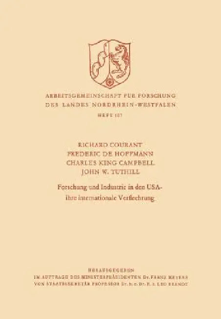 Buy Forschung Und Industrie in Den USA - Ihre Internationale Verflechtung (English, Richard Courant) Online at Best Price - BookBajar