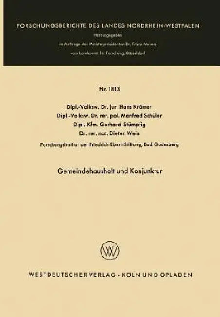 Buy Gemeindehaushalt Und Konjunktur (English, Hans Krämer) Online at Best Price - BookBajar
