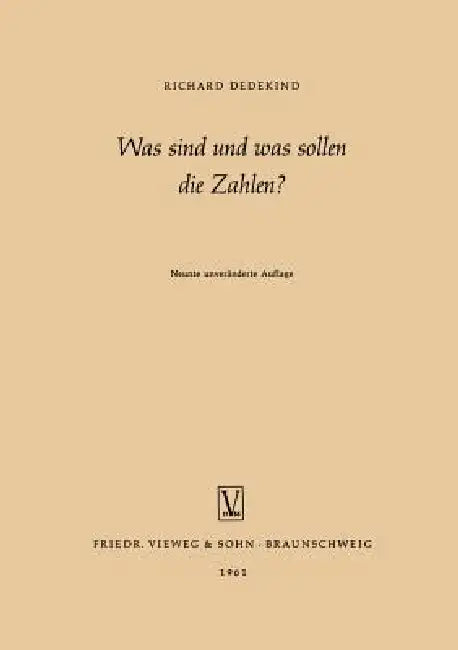 Buy Was Sind Und Was Sollen Die Zahlen? (English, Richard Dedekind) Online at Best Price - BookBajar