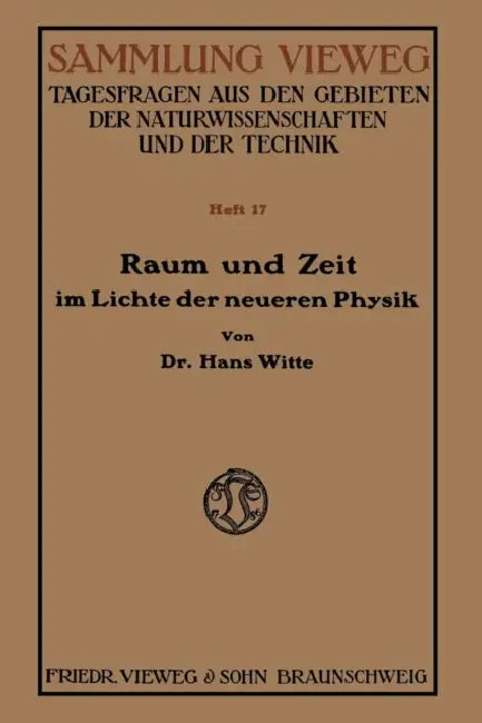 Raum Und Zeit Im Lichte Der Neueren Physik (English, Hans Witte) - Image 1 - BookBajar