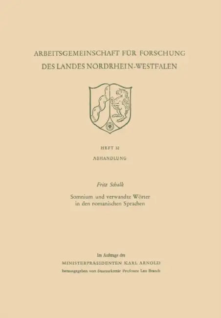 Somnium Und Verwandte Wörter in Den Romanischen Sprachen (English, Fritz Schalk) - Image 1 - BookBajar