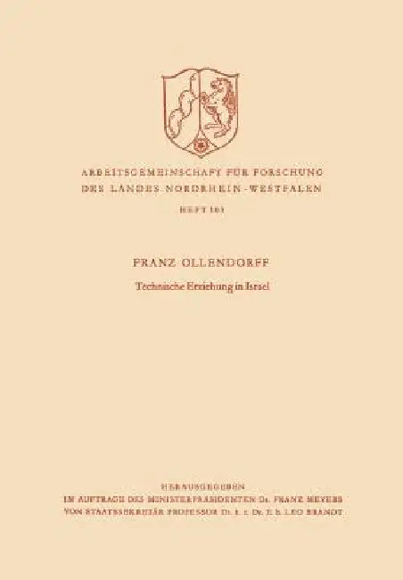 Technische Erziehung in Israel (English, Franz Ollendorff) - Image 1 - BookBajar
