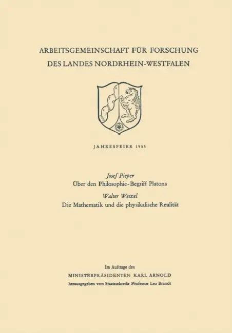 Buy Über Den Philosophie-Begriff Platons. Die Mathematik Und Die Physikalische Realität (English, Josef Pieper) Online at Best Price - BookBajar