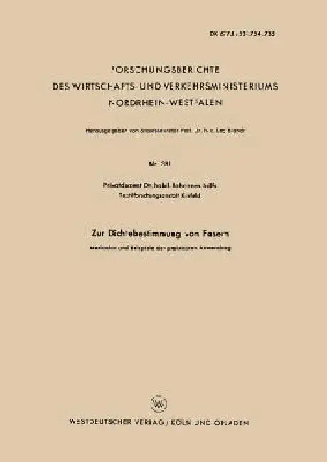 Buy Zur Dichtebestimmung Von Fasern (English, Johannes Juilfs) Online at Best Price - BookBajar