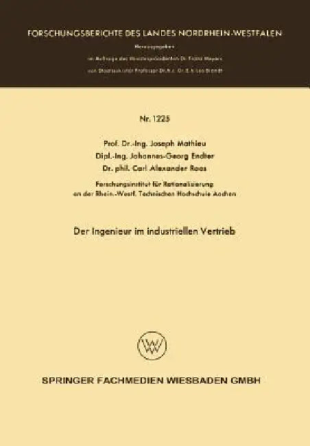 Buy Der Ingenieur Im Industriellen Vertrieb (English, Joseph Mathieu) Online at Best Price - BookBajar