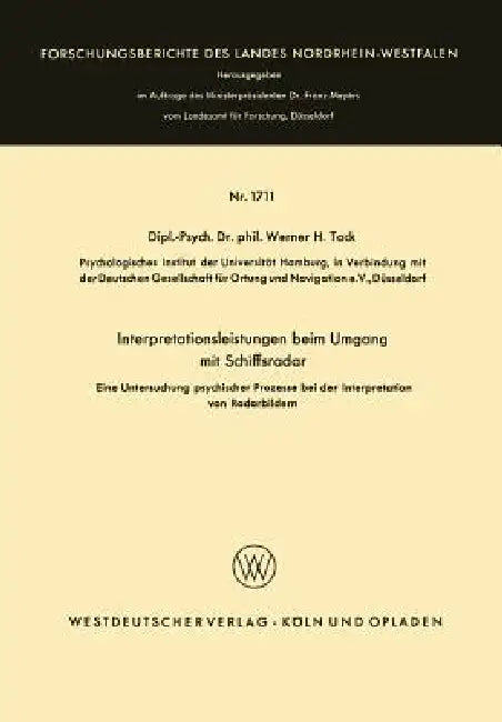 Buy Interpretationsleistungen Beim Umgang Mit Schiffsradar (English, Werner H. Tack) Online at Best Price - BookBajar