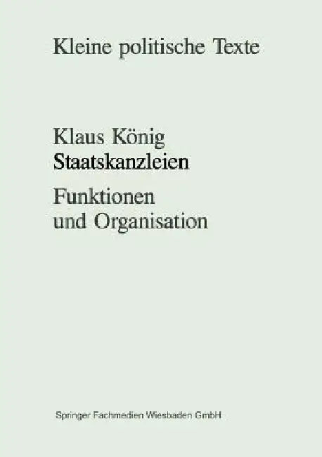 Staatskanzleien (English, Klaus König) - Image 1 - BookBajar