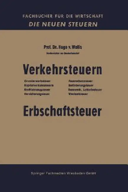 Buy Verkehrsteuern (English, Hugo Von Wallis) Online at Best Price - BookBajar