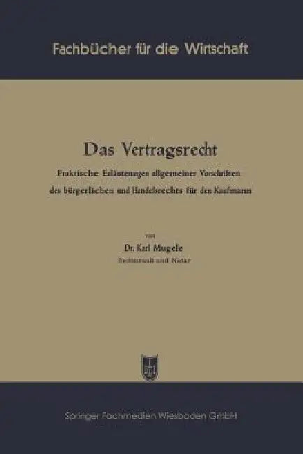 Das Vertragsrecht (English, Karl Mugele) - Image 1 - BookBajar