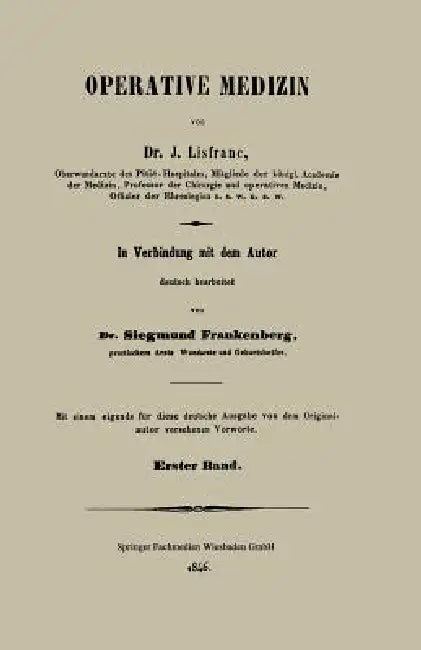 Buy Operative Medizin (English, J. Lisfranc) Online at Best Price - BookBajar