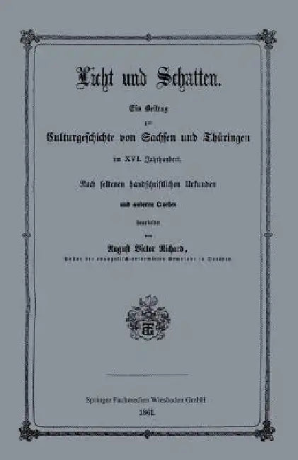 Buy Licht Und Schatten (English, August Victor Richard) Online at Best Price - BookBajar