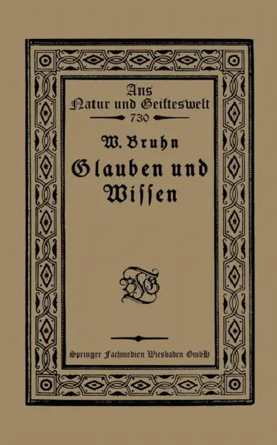 Glauben Und Wissen (English, Wilhelm Bruhn) - Image 1 - BookBajar