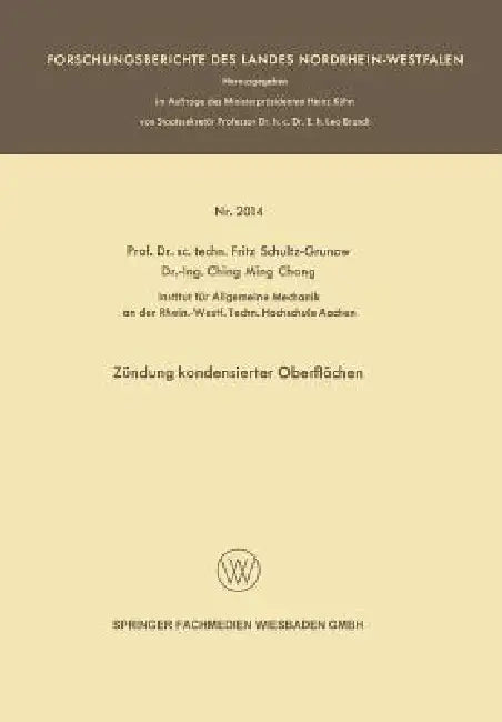 Buy Zündung Kondensierter Oberflächen (English, Fritz Schultz-Grunow) Online at Best Price - BookBajar