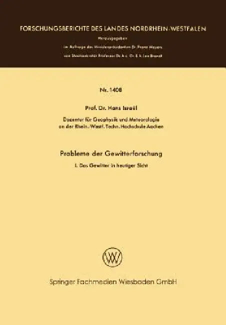 Buy Probleme Der Gewitterforschung (English, Hans Israël) Online at Best Price - BookBajar