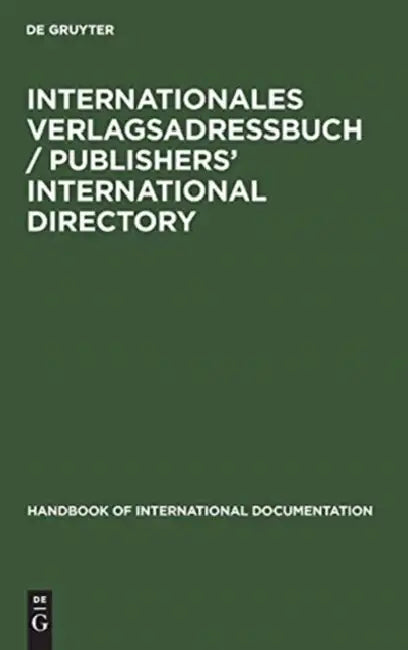 Buy Internationales Verlagsadreßbuch / Publishers' International Directory (English, No Contributor) Online at Best Price - BookBajar