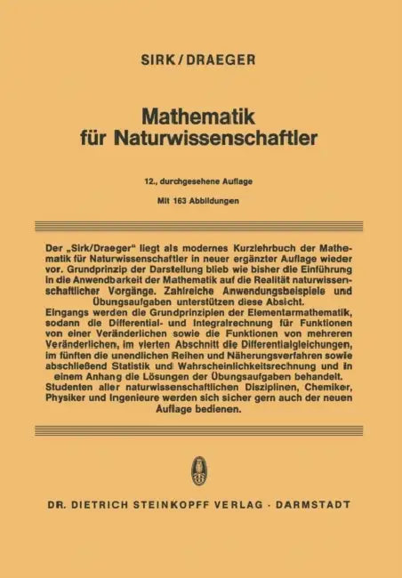 Buy Mathematik Für Naturwissenschaftler (English, H. Sirk | M. Draeger) Online at Best Price - BookBajar